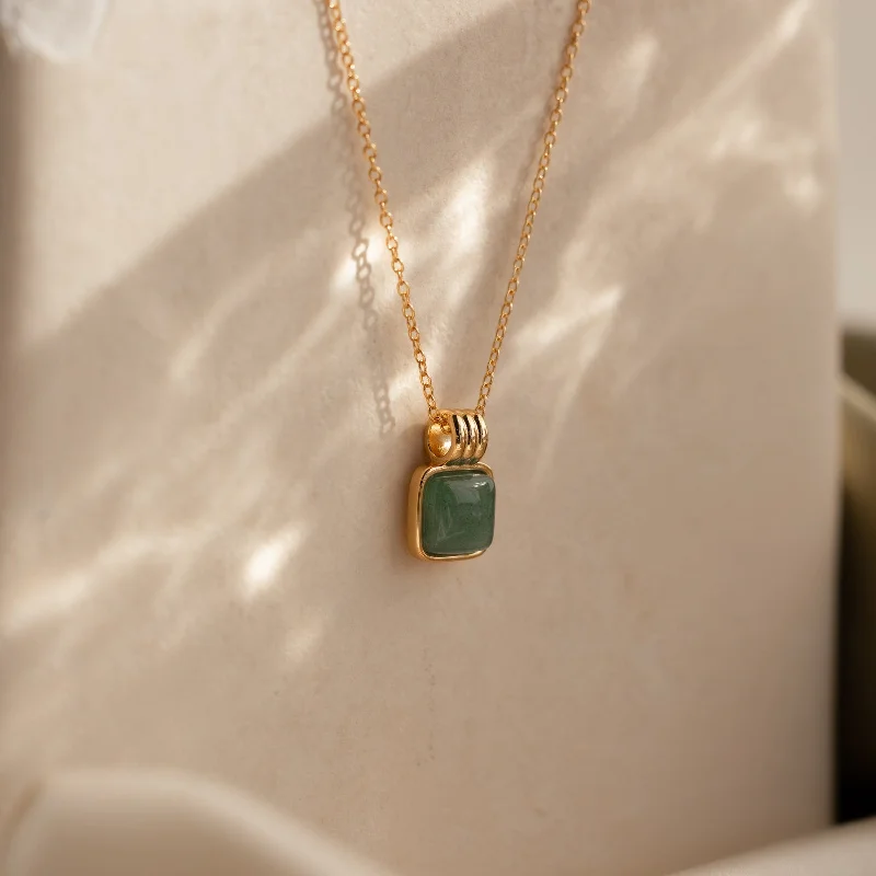 modern baguette diamond ring Jade Pendant Necklace