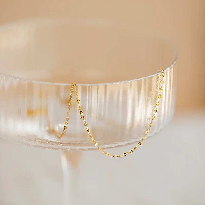 classic diamond hoop earrings Josephine Chain Necklace