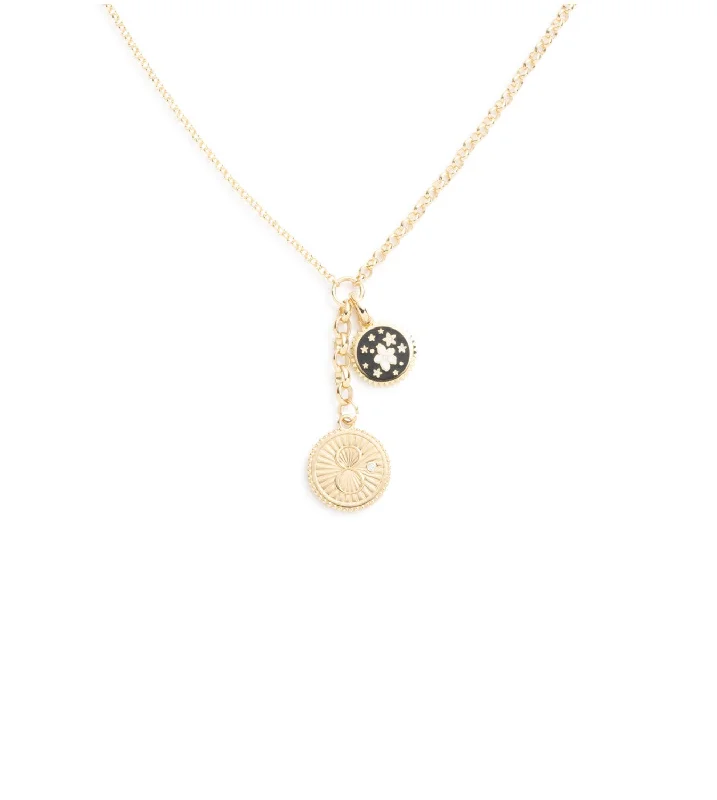 bohemian gemstone choker Karma & Blossoms : Medium Mixed Belcher Extension Necklace