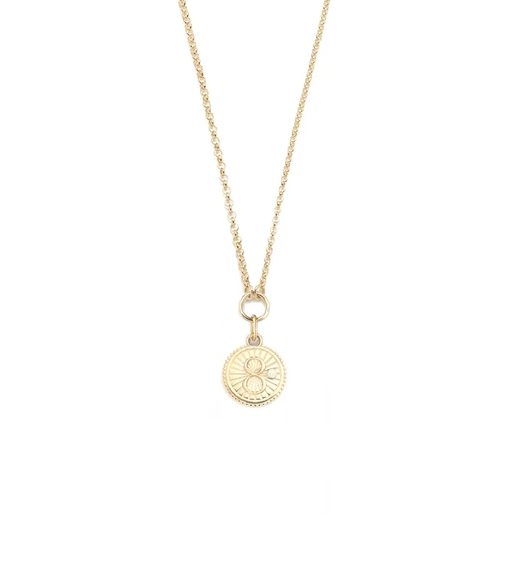 classic cubic zirconia pendant Karma : Small Belcher Chain Necklace