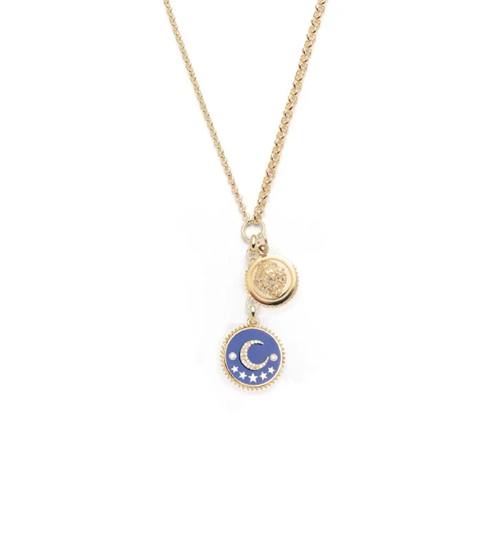 custom silver charm bracelet Karma & Strength Enamel Story : Medium Mixed Belcher Extension Chain