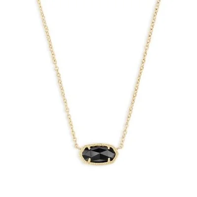 twisted rope gold chain Kendra Scott Elisa Necklace Gold Black