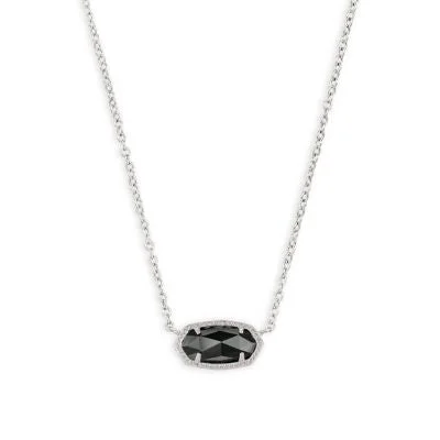 infinity couple’s ring matching set Kendra Scott Elisa Necklace Rhodium Black