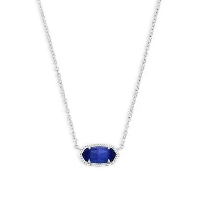 rose gold cartilage barbell Kendra Scott Elisa Necklace Rhodium Cobalt Cat's Eye