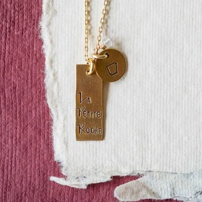 infinity couple’s ring matching set "La Petite Roche" Necklace