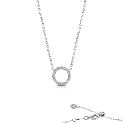white topaz stacking rings Lafonn 0.41 CTW Open Circle Necklace