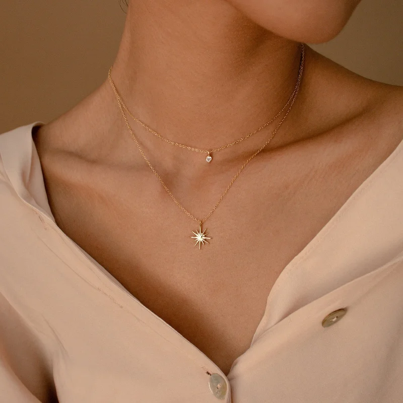 moonstone engagement ring boho Laura Starburst Duo Necklace