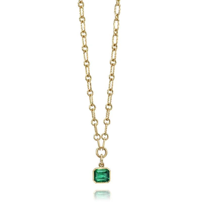 silver anklet with charms LEAH DROP NECKLACE