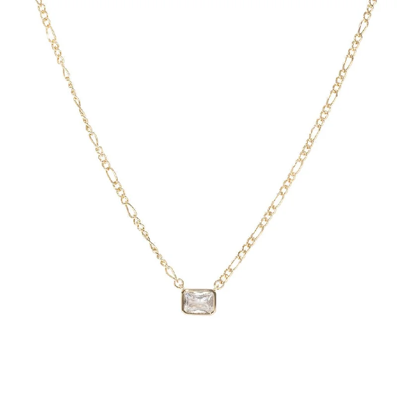 minimalist crystal quartz ring Lizzy necklace