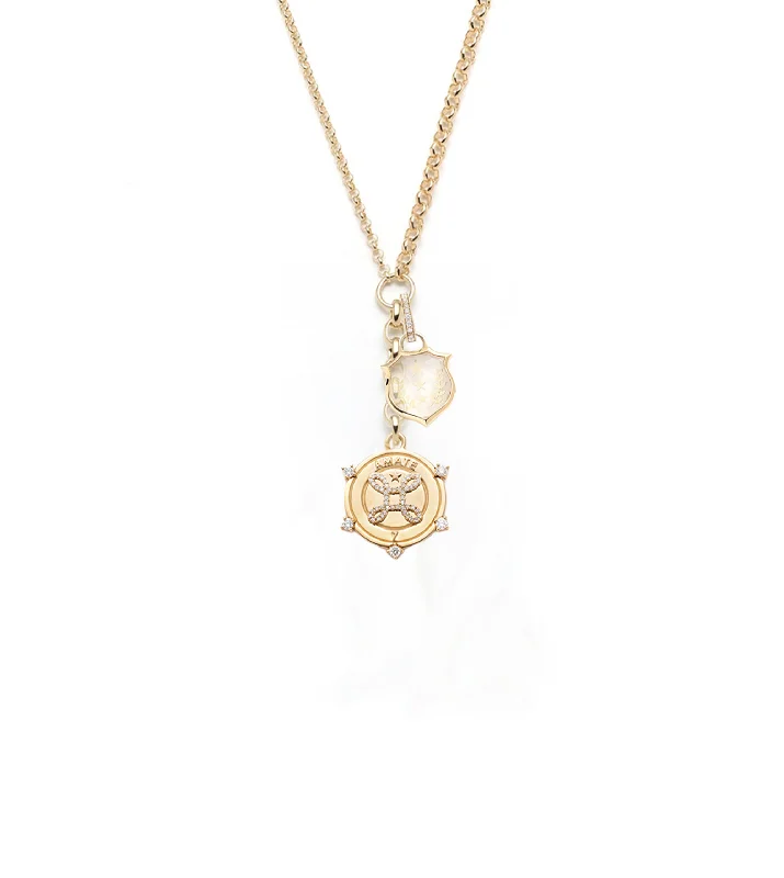 classic silver pearl earrings Love & Dream : Medium Mixed Belcher Extension Chain Necklace