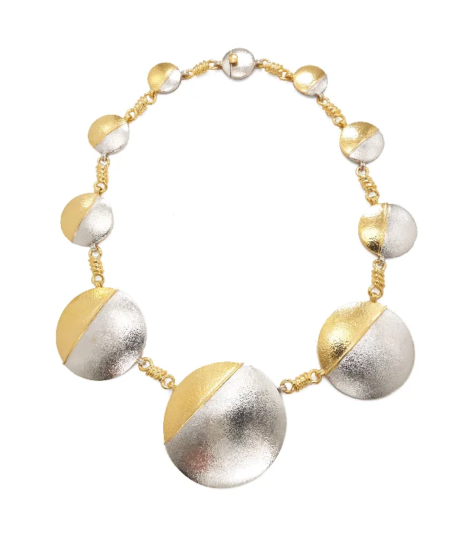 twisted rope gold chain Lunar Eclipse Necklace