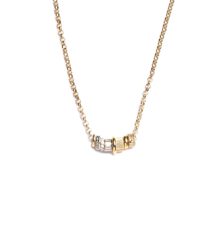 yellow sapphire engagement ring Protection : Heart Beat Story - Medium Belcher Chain Necklace