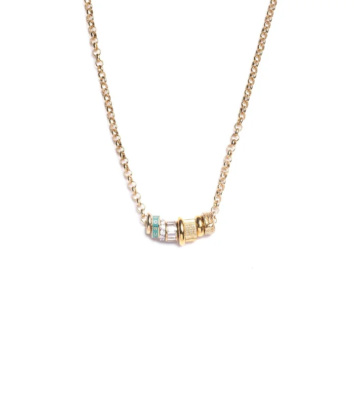 celestial sun and moon earrings Reverie : Heart Beat Story - Medium Belcher Chain Necklace