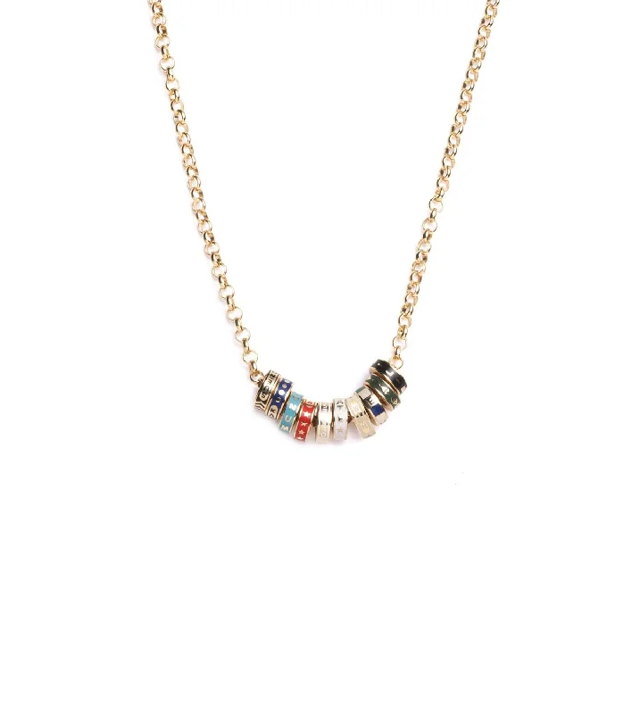 handcrafted silver cross pendant Ten Tenet : Heart Beat Story - Medium Belcher Chain Necklace
