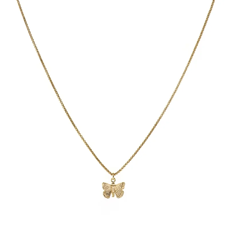 elegant pearl necklace with diamonds Medium Butterfly Necklace