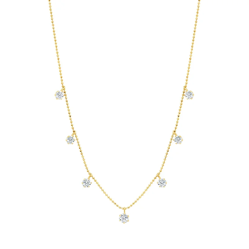 personalized ring with name Medium Floating Diamond Necklace