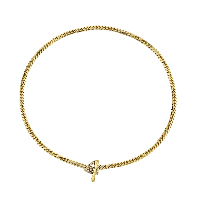 celestial crescent moon bracelet Pavé Diamond Mini Trillion Toggle Choker