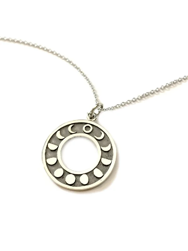 unique promise ring for girlfriend Moon Phase Ring Necklace