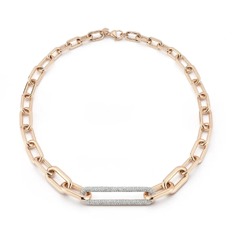 men’s silver ring with onyx Morrell Graduating Chain Necklace with Extra Elongated Oval Diamond Link