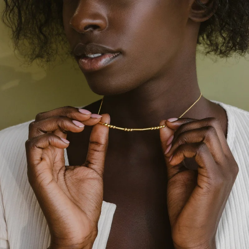 vintage-inspired pearl brooch Morse Code Necklace