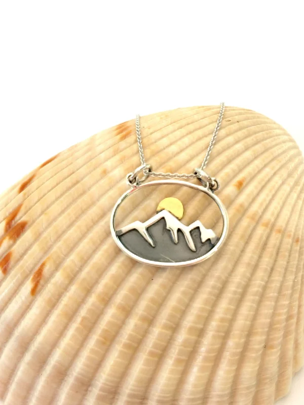 opal and gold earrings Mountain Sunrise Necklace