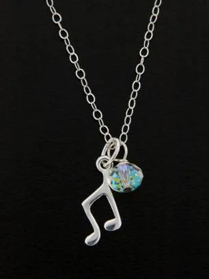 gold bar earrings minimalist Music Note Charm Necklace