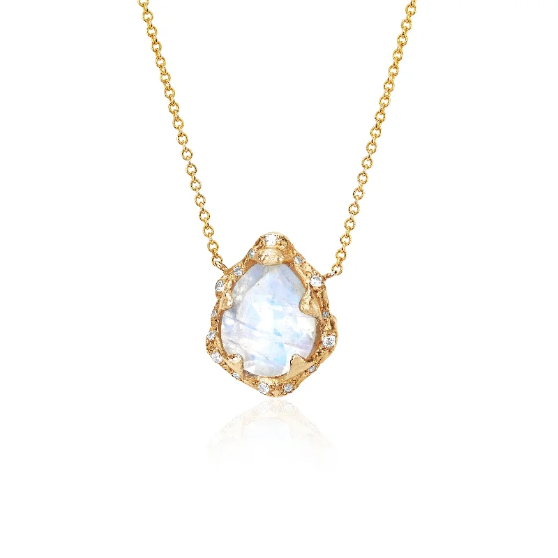 diamond wedding band for women Baby Queen Water Drop Moonstone Necklace with Sprinkled Diamonds diamond wedding band for women Baby Queen Water Drop Moonstone Necklace with Sprinkled Diamonds