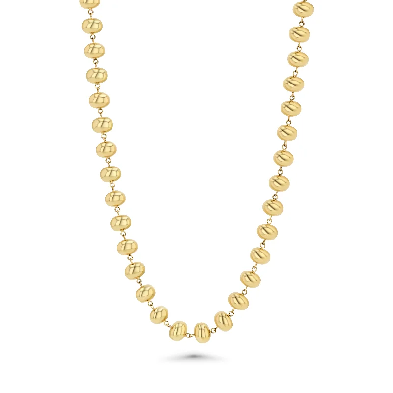 simple gold bar stud earrings Oval Balloon Necklace