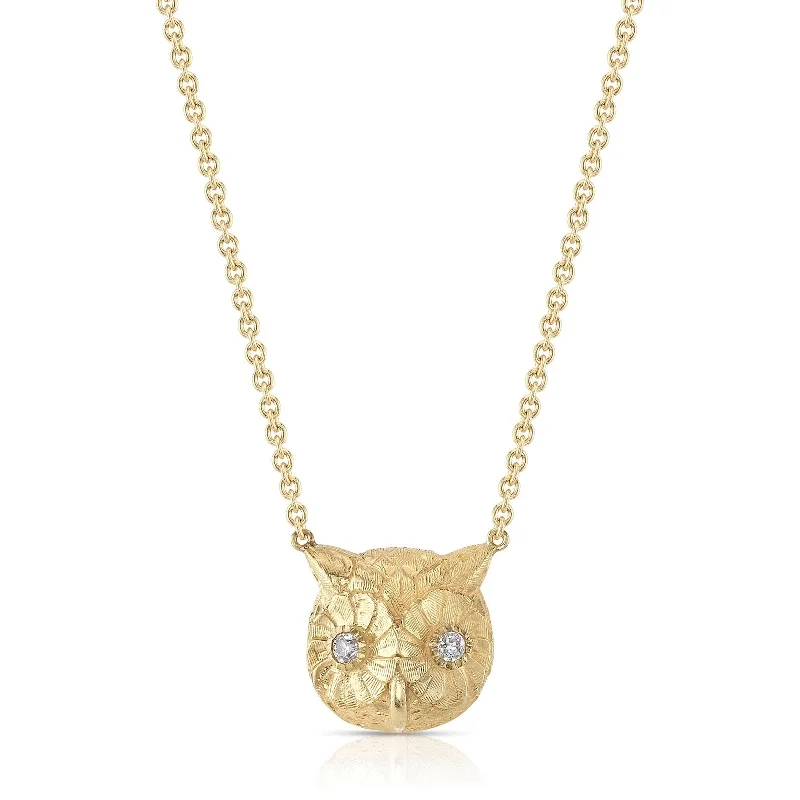 men’s silver ring with onyx OWL PENDANT NECKLACE