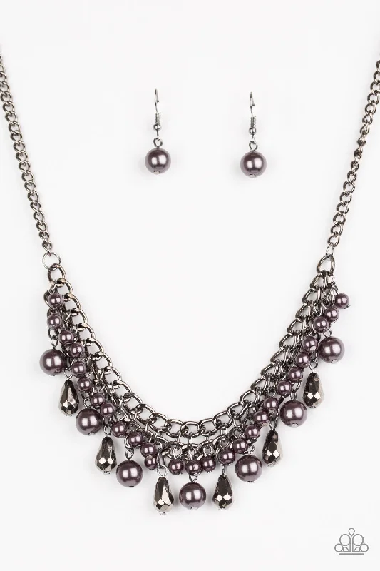 dainty ruby stacking rings Paparazzi Necklace ~ Imperial Idol - Black