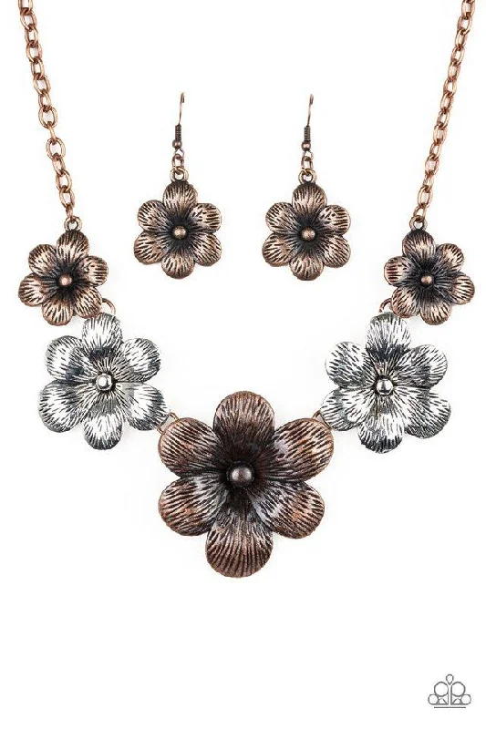 gold moonstone cocktail ring Paparazzi Necklace ~ Secret Garden - Multi