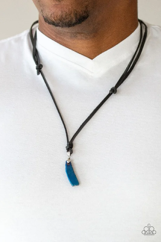 adjustable braided rope ring Paparazzi Necklace ~ Am I METEORITE? - Blue