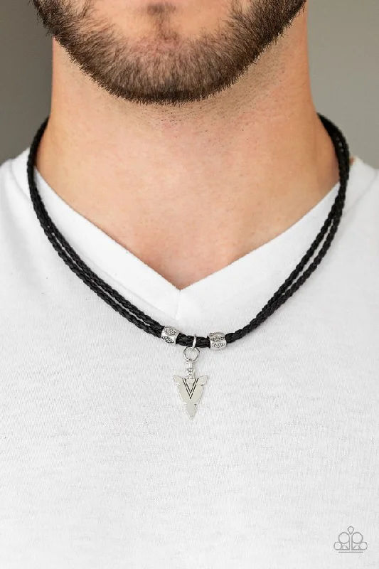 real opal ring for women Paparazzi Necklace ~ Arrow Edge - Black