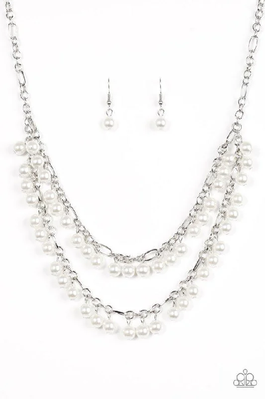 sapphire and diamond eternity ring Paparazzi Necklace - Beauty Shop Fashion - White