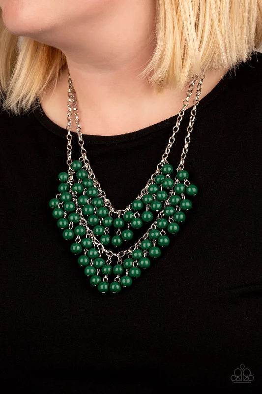 moonstone engagement ring boho Paparazzi Necklace ~ Bubbly Boardwalk - Green