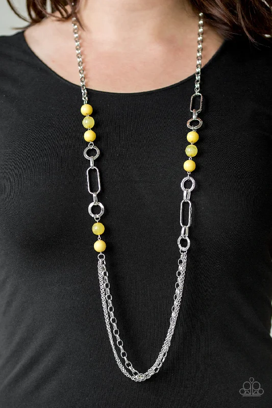 handmade raw stone engagement ring Paparazzi Necklace ~ CACHE Me Out - Yellow