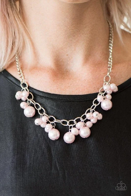 simple sapphire wedding band Paparazzi Necklace - Celebrity Treatment - Pink