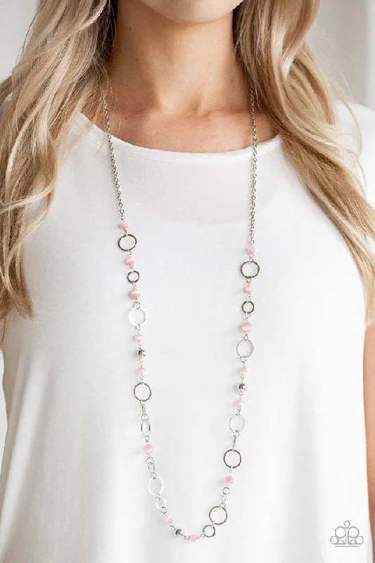 infinity knot wedding band Paparazzi Necklace ~ Kid In A Candy Shop - Pink