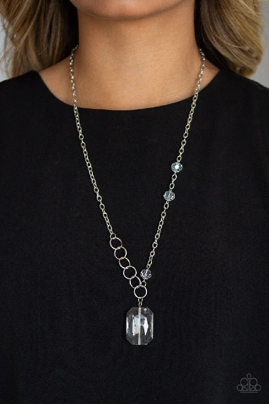 celestial crescent moon bracelet Paparazzi Necklace ~ Never a Dull Moment - White