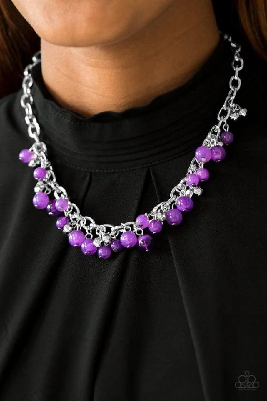 vintage crystal chandelier earrings Paparazzi Necklace - Palm Beach Boutique - Purple