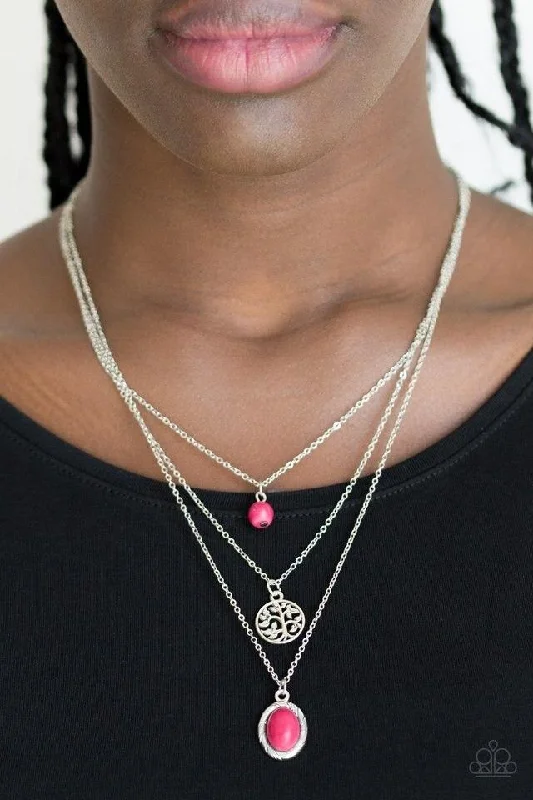 infinity heart necklace personalized Paparazzi Necklace ~ Southern Roots - Pink