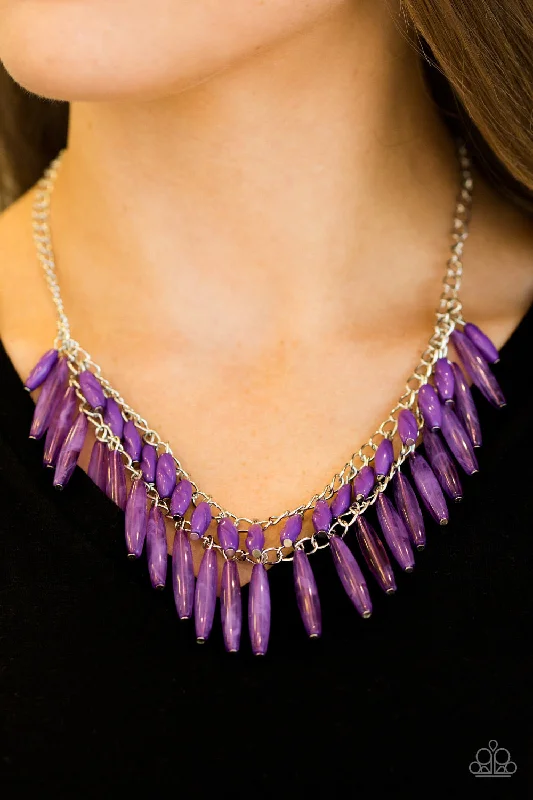 sterling silver arrow ring Paparazzi Necklace - Speak Of The DIVA - Purple