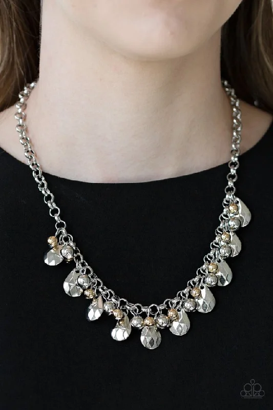 celestial star earrings stud Paparazzi Necklace ~ Stage Stunner - Silver