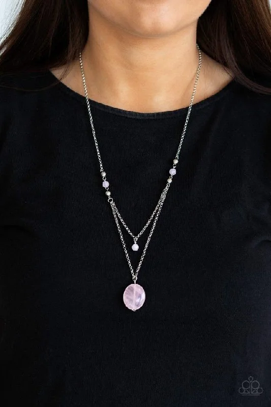 elegant aquamarine drop earrings Paparazzi Necklace ~ Time To Hit The ROAM - Pink