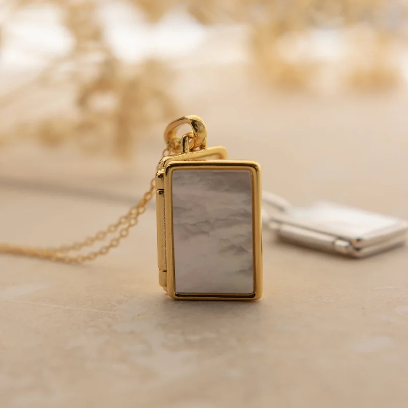 classic gemstone stud earrings Pearl Locket Necklace