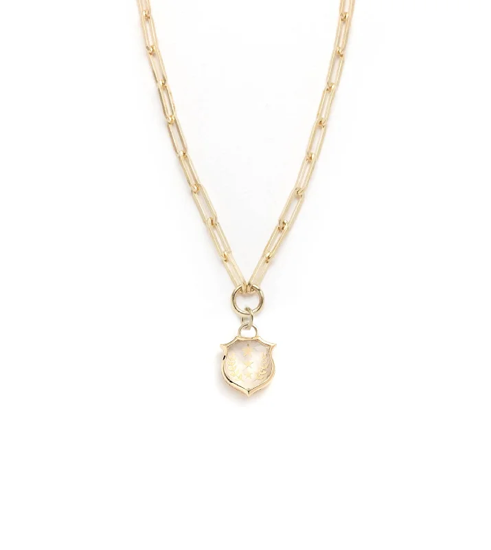 bezel set engagement ring modern Per Aspera Ad Astra - Dream : Sealed Gemstone Clasic Fob Chain Choker