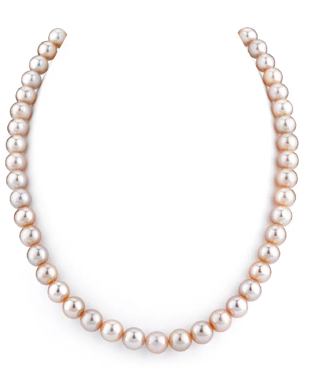 minimalist moonstone bracelet 8.0-8.5mm Pink Freshwater Pearl Necklace - AAA Quality