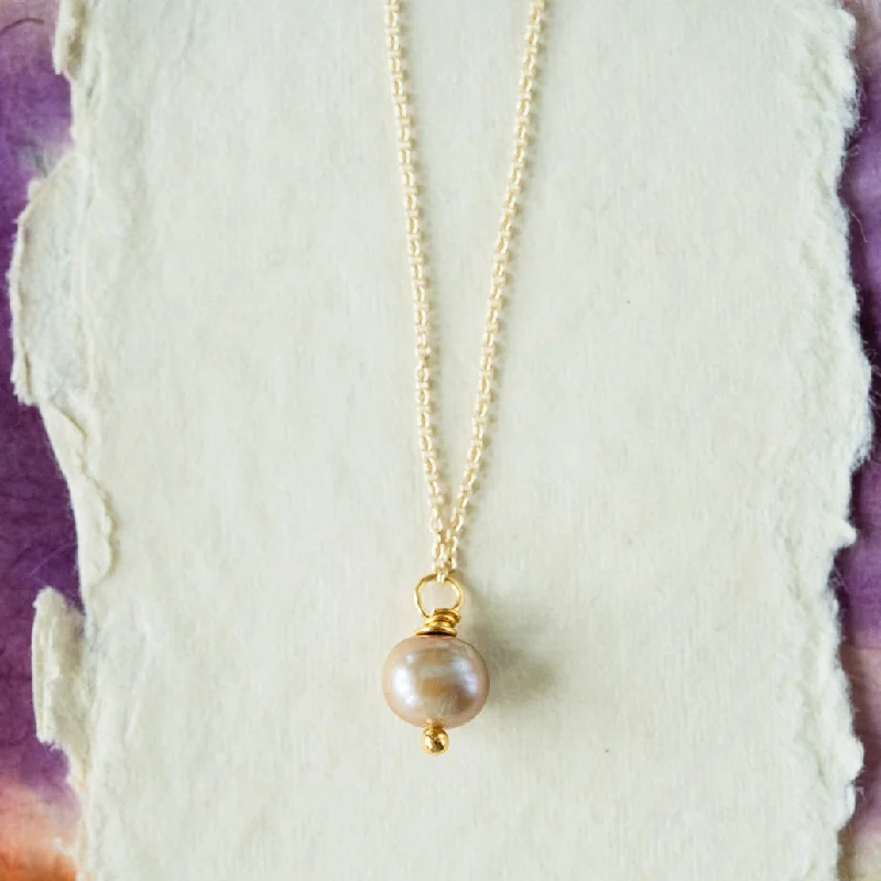 unique silver branch ring Pink Pearl Necklace