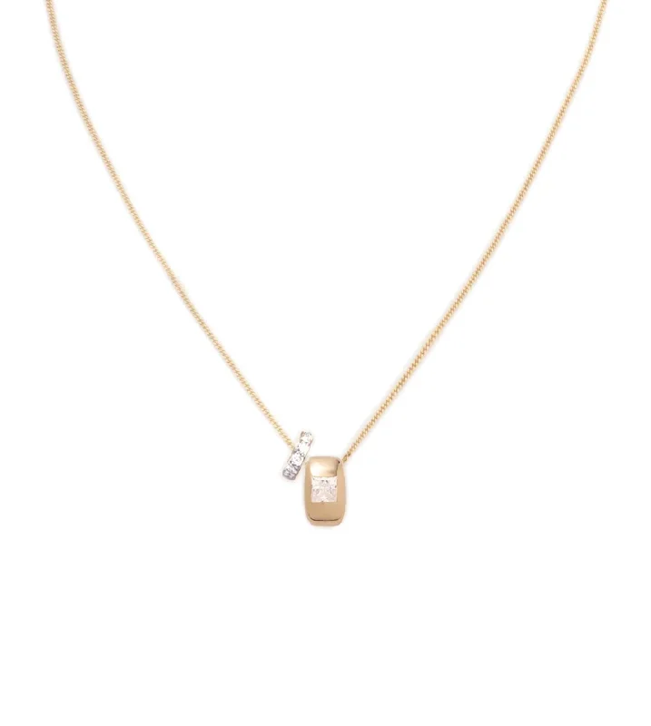 personalized zodiac birthstone necklace Princess Cut Heart Beat : Fine Diamond Cut Curb Necklace