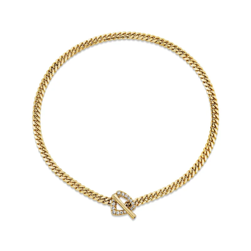 vintage-style filigree bracelet Pavé Diamond Trillion Toggle Choker